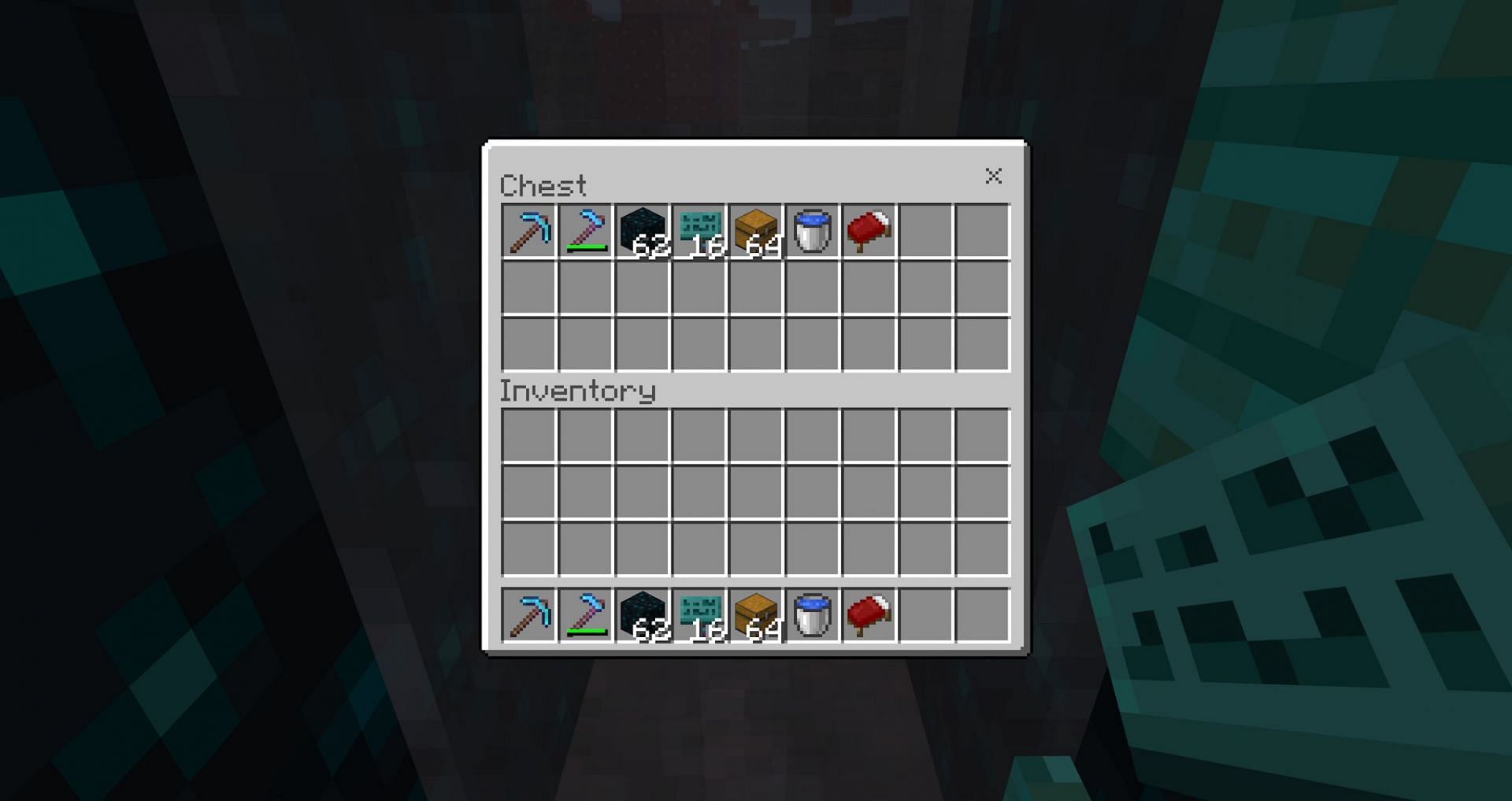 This glitch allows for entire chests to be duplicated. (Image via Mojang)